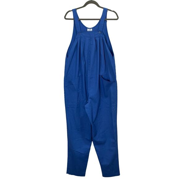 Vintage 60s Blue Cotton Blend Casual Overalls by Marion Sue- Size Small - Picture 10 of 11
